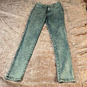 Stone-washed high-waist jeans / size 7 junior women / comfortable / had stretch